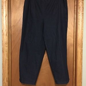 Eileen Fisher denim trousers side zip
